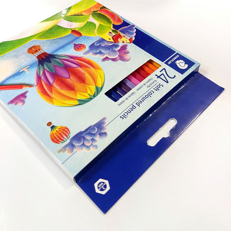 مداد رنگی 24 رنگ استدلر مدل Soft coloured pencils طرح بالنها کد 143C24LJ