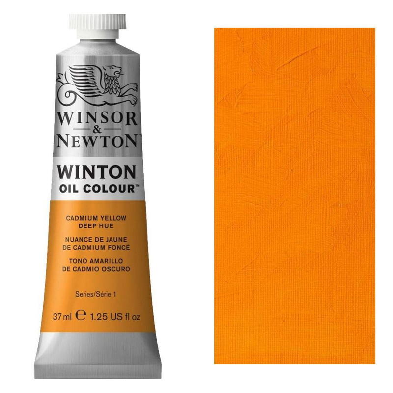 رنگ روغن وینزور وینتون مدل CADMIUM YELLOW HUE 9 حجم 37 میلی لیتر