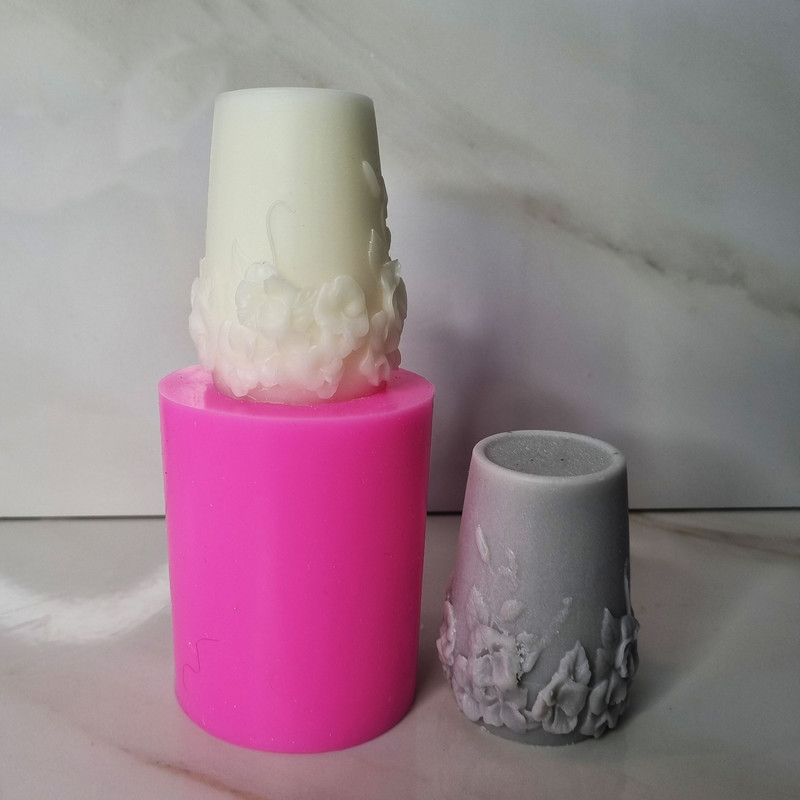 قالب شمع مدل باغ گل مارسلا طرح گل پایین کد C 08CM