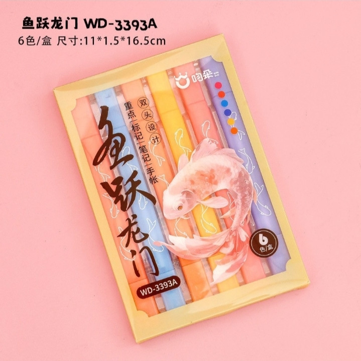 ماژیک رنگ آمیزی مدل Fishishi WD بسته 6 عددی