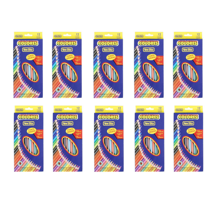 مداد رنگی 12 رنگ نیو الیت مدل شهاب بسته 10 عددی