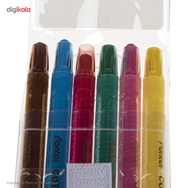 مداد شمعی 6 رنگ پنتر مدل Color