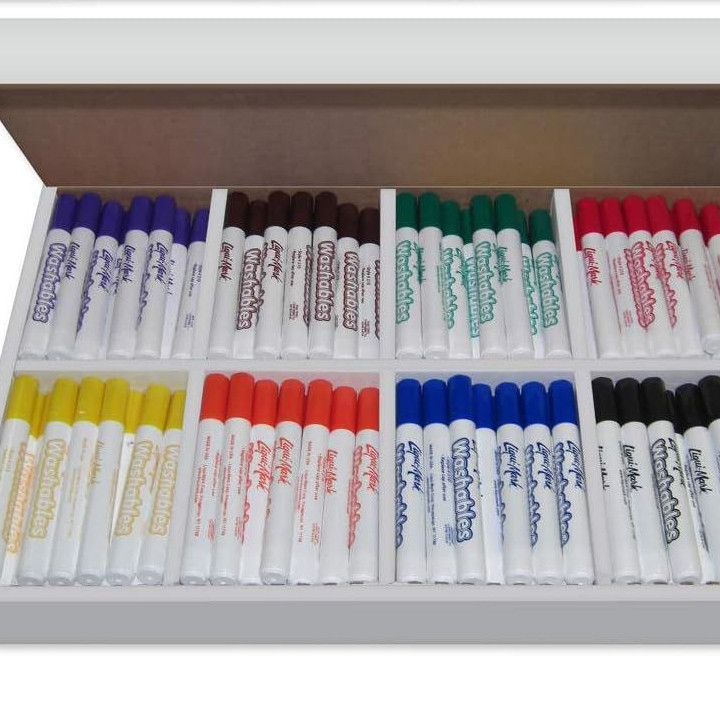 ماژیک چند منظوره لیکویی مارک مدل washable کد 159 بسته 6 عددی
