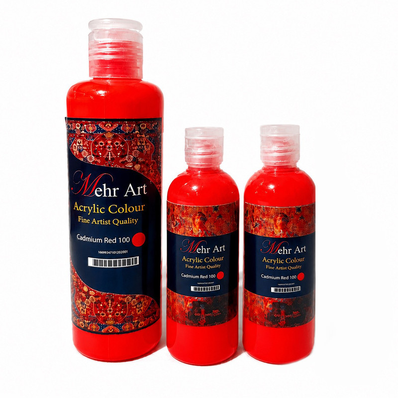 رنگ اکریلیک مهرارت مدل 06 Cadmium Red Deep Hue حجم 250  میلی لیتر