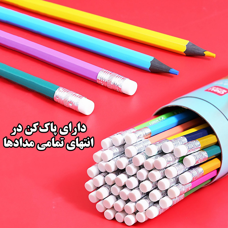 مداد رنگی 24 رنگ دلی مدل باکس دار کد 7072-24
