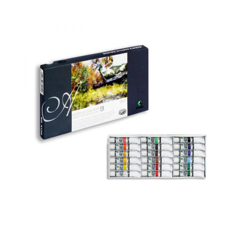 رنگ اکریلیک ماریز کد 818B حجم 12 میلی لیتر بسته 18 عددی