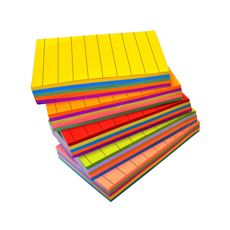 کاغذ یادداشت چسب دار مدل رنگی خط دار سایز 5x7.5 سانتی متر بسته 5 عددی