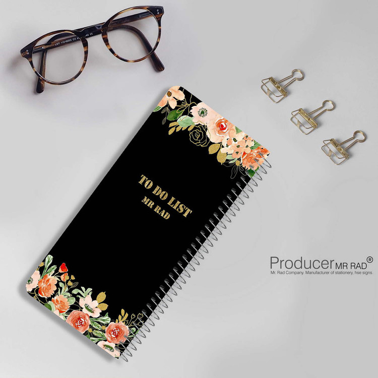 دفترچه یادداشت مستر راد مدل to do list طرح آفتاب کد Flower 1629