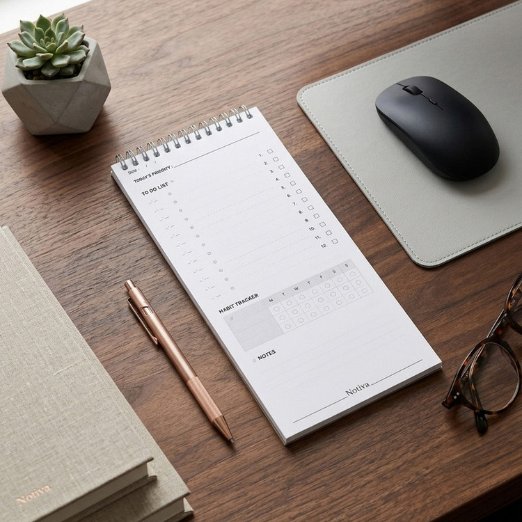 دفتر برنامه ریزی روزانه و ردیابی عادت 80 برگ جلدسخت سیمی نوتیوا (to do list) مدل قلب کد : t102