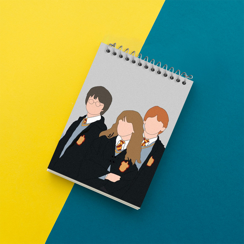 دفتر یادداشت 50 برگ خندالو طرح هری پاتر (Harry Potter) کد N2097