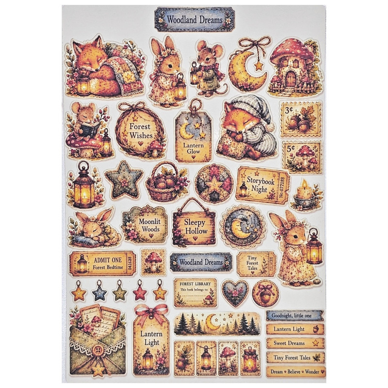 برچسب طرح برش خورده بولت ژورنال مدل Woodland Dreams A5