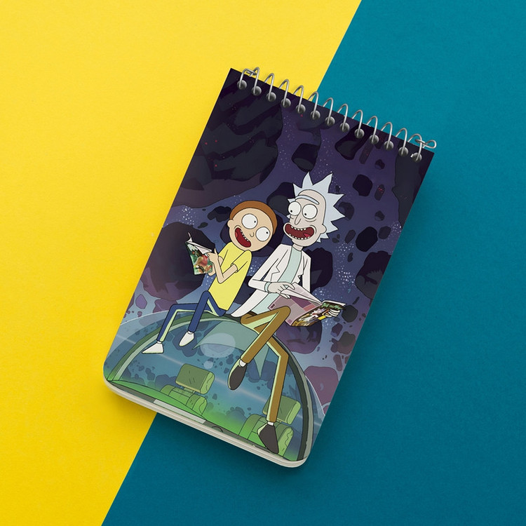 دفتر یادداشت 50 برگ خندالو طرح ریک و مورتی (Rick and Morty) کد F4933
