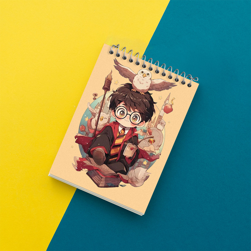 دفتر یادداشت 50 برگ خندالو طرح هری پاتر (Harry Potter) کد N2168