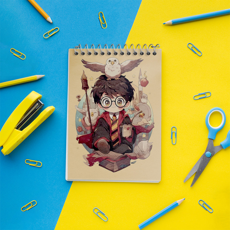 دفتر یادداشت 50 برگ خندالو طرح هری پاتر (Harry Potter) کد N2168