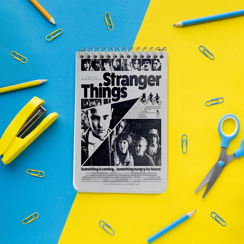 دفتر یادداشت 50 برگ خندالو طرح استرنجر تینگز (Stranger Things) کد F13503