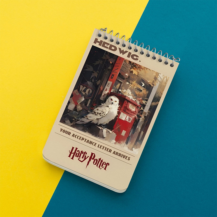 دفتر یادداشت 50 برگ خندالو طرح هری پاتر (Harry Potter) کد F9739