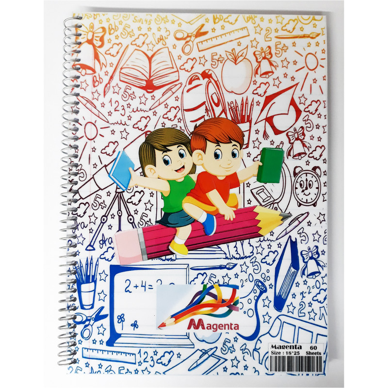 دفتر مشق مجنتا طرح مسی کد 0134