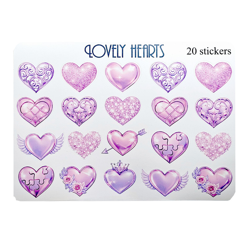 برچسب طرح برش خورده بولت ژورنال مدل A5 Lovely Hearts