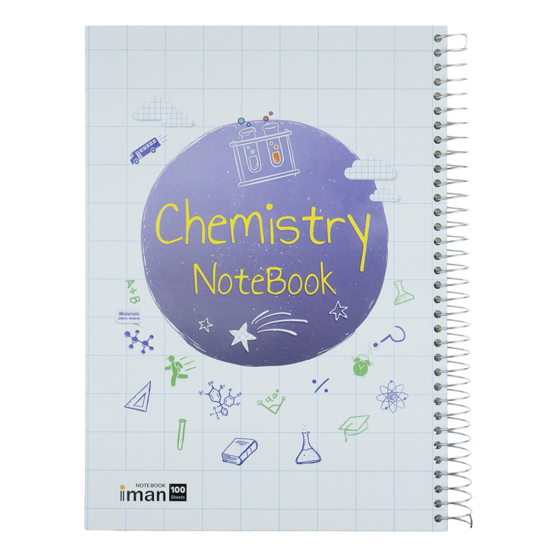 دفتر مشق 100 برگ ایمان مدل chemistry کد 0013