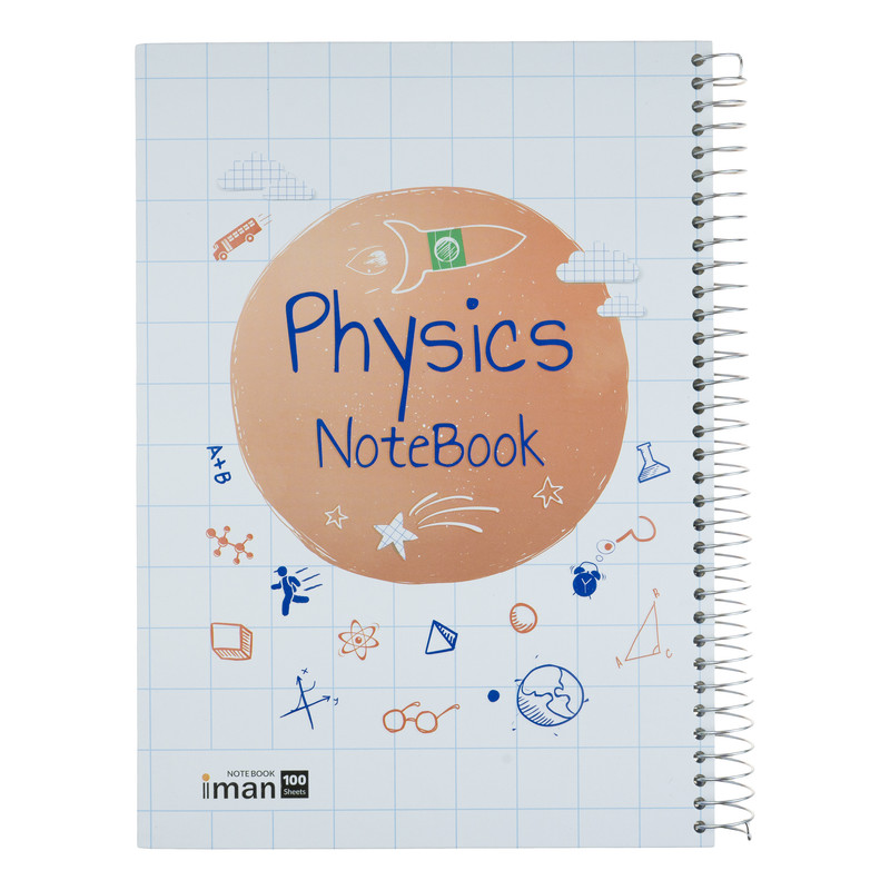 دفتر مشق 100 برگ ایمان مدل PHYSIC کد 0013
