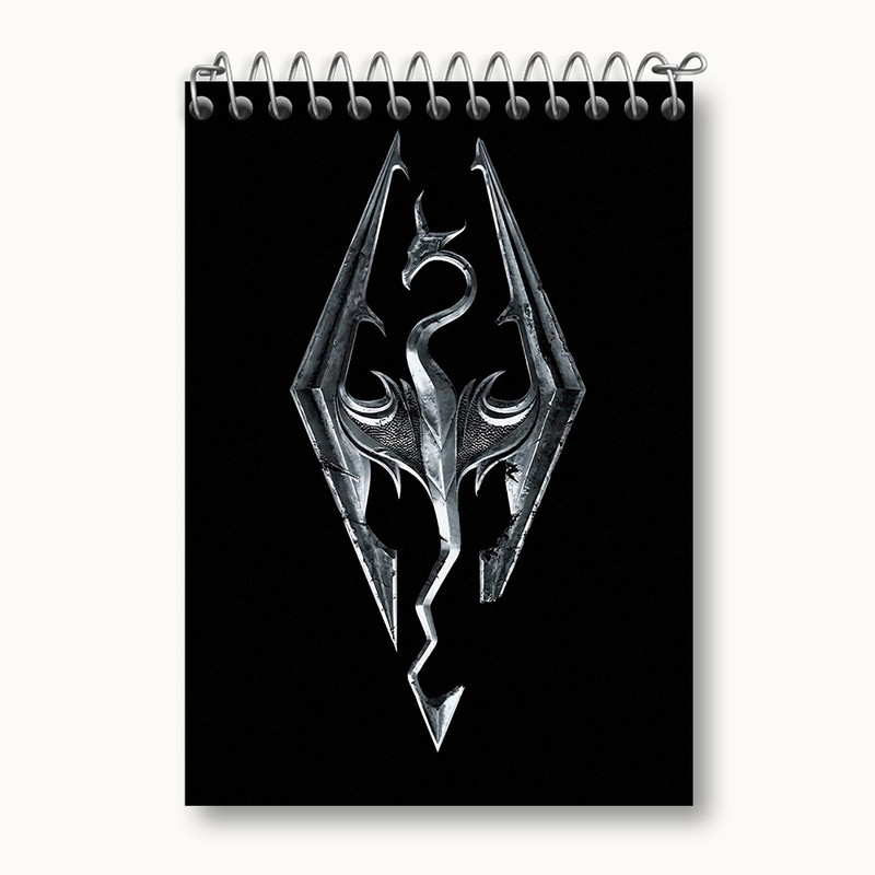 دفتر یادداشت 50 برگ خندالو مدل بازی اسکایریم (Skyrim) کد 32759