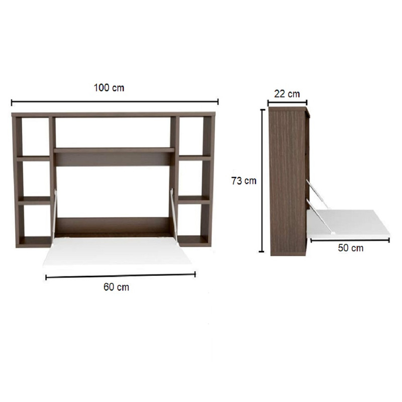 میز تحریر دیواری طرح تاشو مدل ima_923