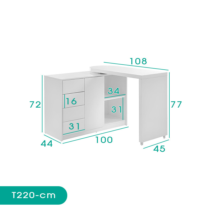 میز تحریر اسمردیس مدل +T220 - MDF