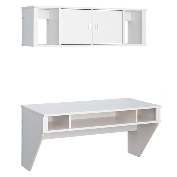 ست میز تحریر و کتابخانه مدل دیواری L64