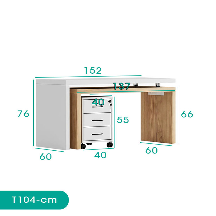 میز تحریر اسمردیس مدل +T104 - MDF