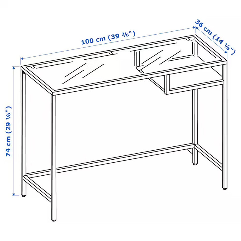 میز تحریر ایکیا مدل VITTSJO-365