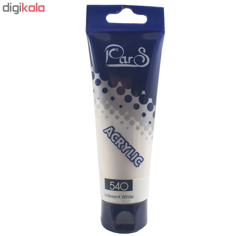 رنگ اکریلیک پارس کد 540 lridesent white حجم 75 میلی لیتر