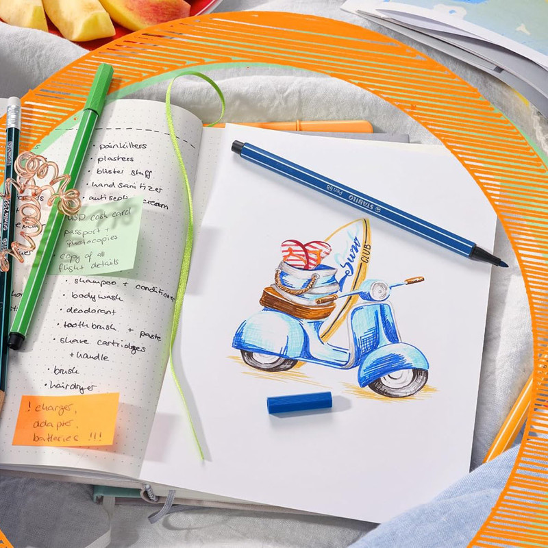 ماژیک رنگ آمیزی 10 رنگ استابیلو مدل pen 68