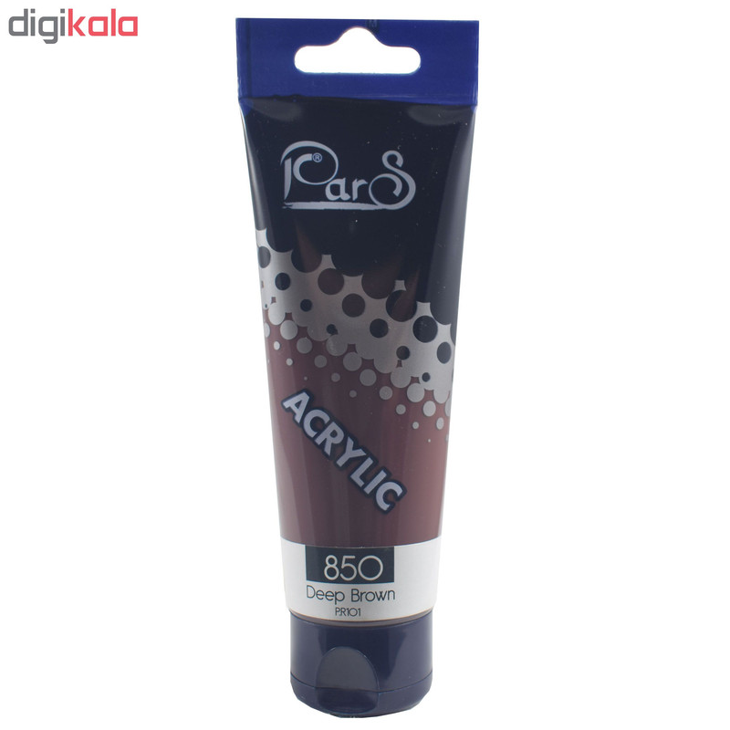 رنگ اکریلیک پارس کد 850 deep brown حجم 75 میلی لیتر