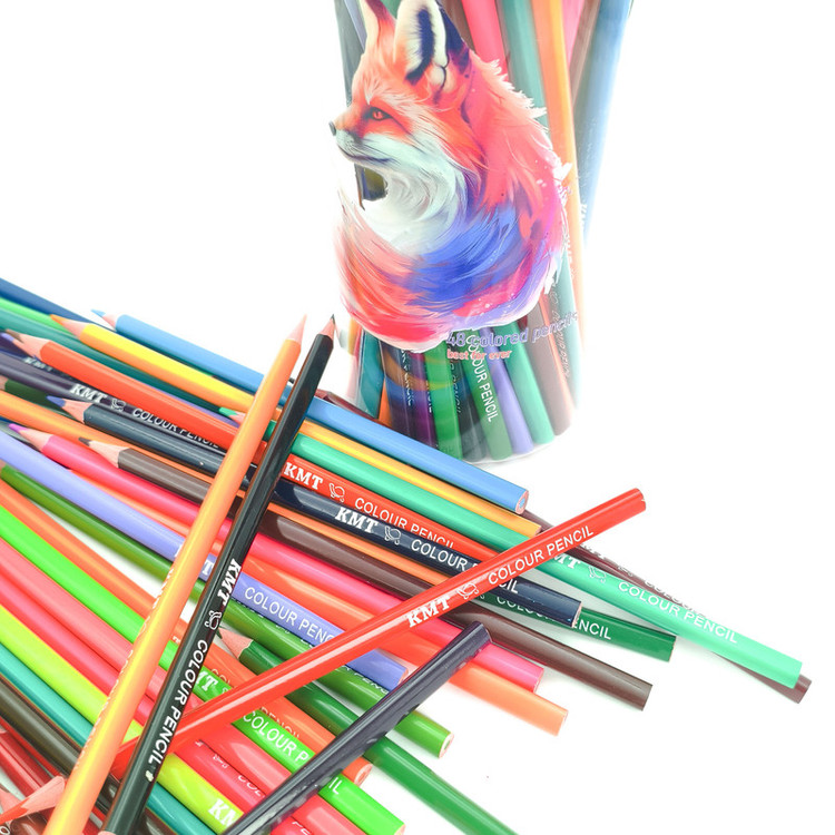 مداد رنگی 48 رنگ کی ام تی مدل Creative artist طرح روباه