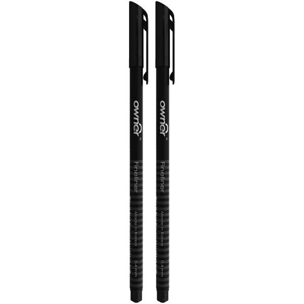 روان نویس اونر مدل Black Body 0.4 Black - بسته دو عددی
