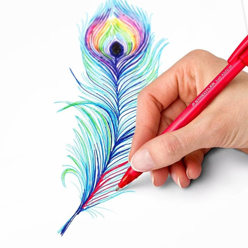 خودکار ۰.۸ میلی متری استدلر مدل ballpoint مجموعه 10 عددی