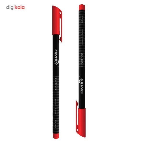 روان نویس اونر مدل Black Body 0.4 Red - بسته دو عددی