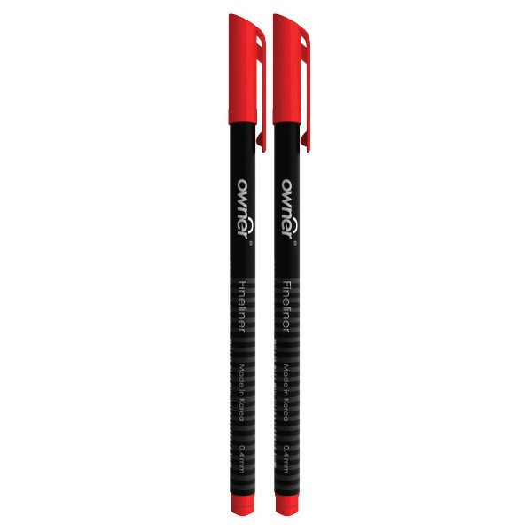 روان نویس اونر مدل Black Body 0.4 Red - بسته دو عددی