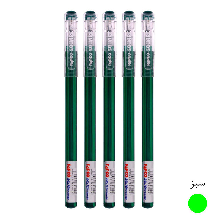 خودکار پاپکو مدل اسکوئر کد PX-004BP بسته 5 عددی