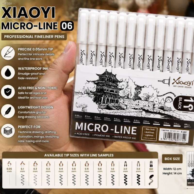 راپید شیائی مدل MICRO-LINE بسته 12 عددی.