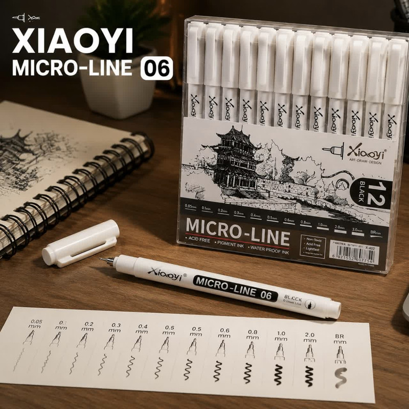 راپید شیائی مدل MICRO-LINE بسته 12 عددی.