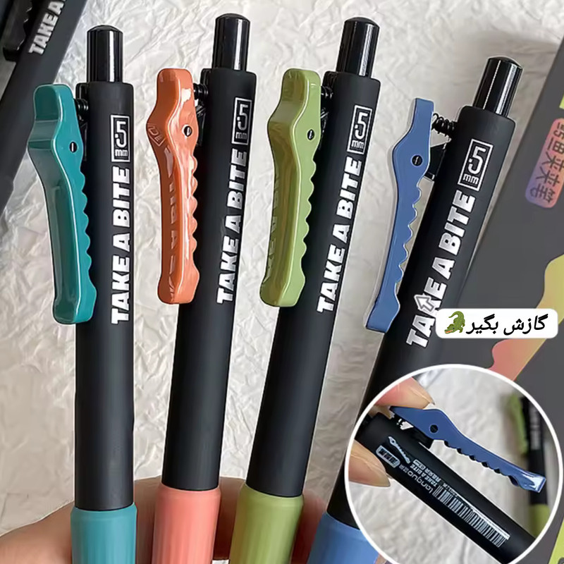 روان نویس 0.5 میلی متری لنگو مدل TAKE A BITE Aligator بسته 4 عددی