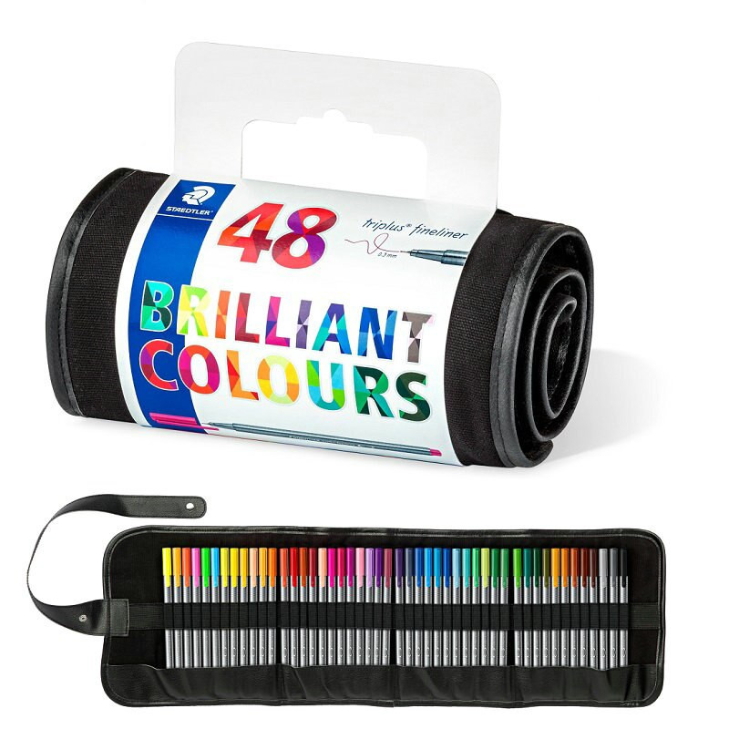 روان نویس استدلر کد 334RU48 مدل Triplus Fineliner Brilliant Colours بسته 48 عددی