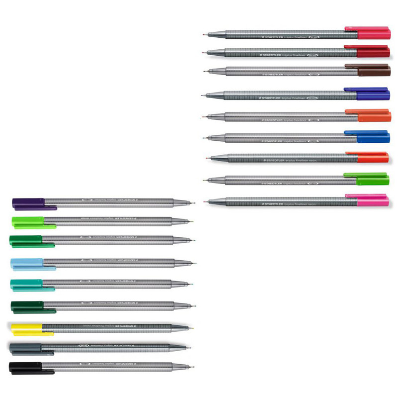 روان نویس استدلر کد 334RU48 مدل Triplus Fineliner Brilliant Colours بسته 48 عددی