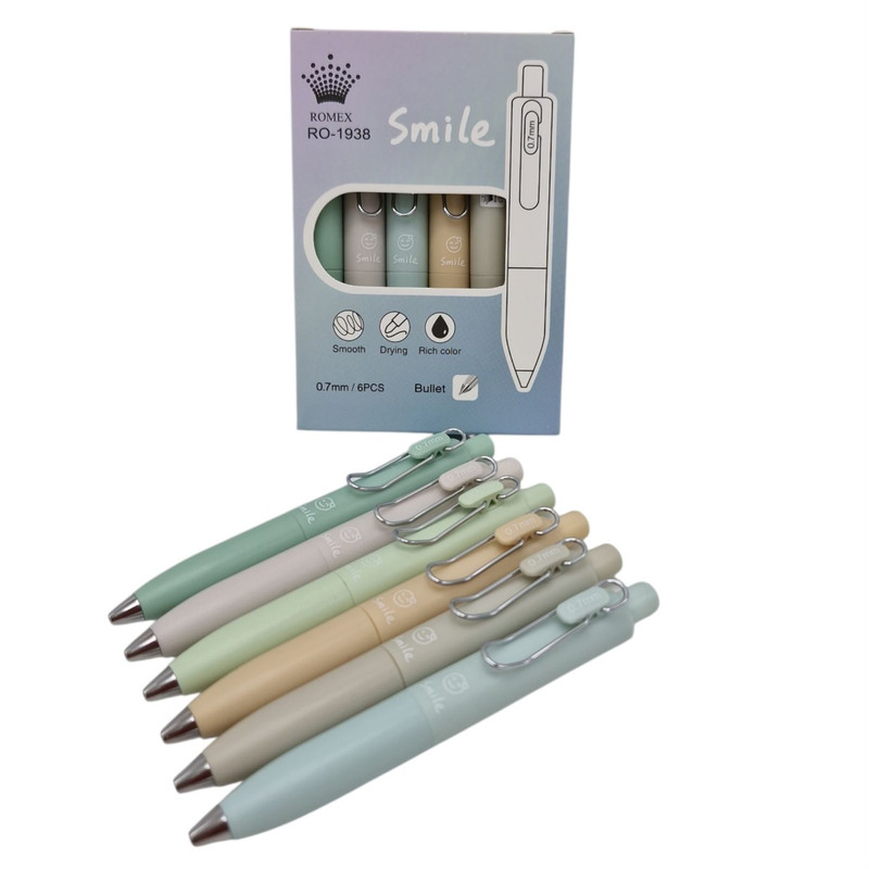روان نویس 0.7 میلی متری رومکس طرح smile کد 12174 مجموعه 6 عددی