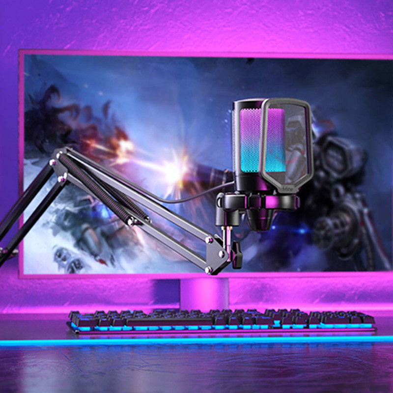 میکروفن کندانسر گیمینگ فای فاین مدل AMPLIGAME A6T