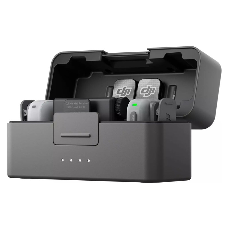 میکروفن یقه ای دی جی آی مدل DJI Mic Mini 2 (2 TX + 1 RX + Charging Case) با درگاه اتصال USB Type-C