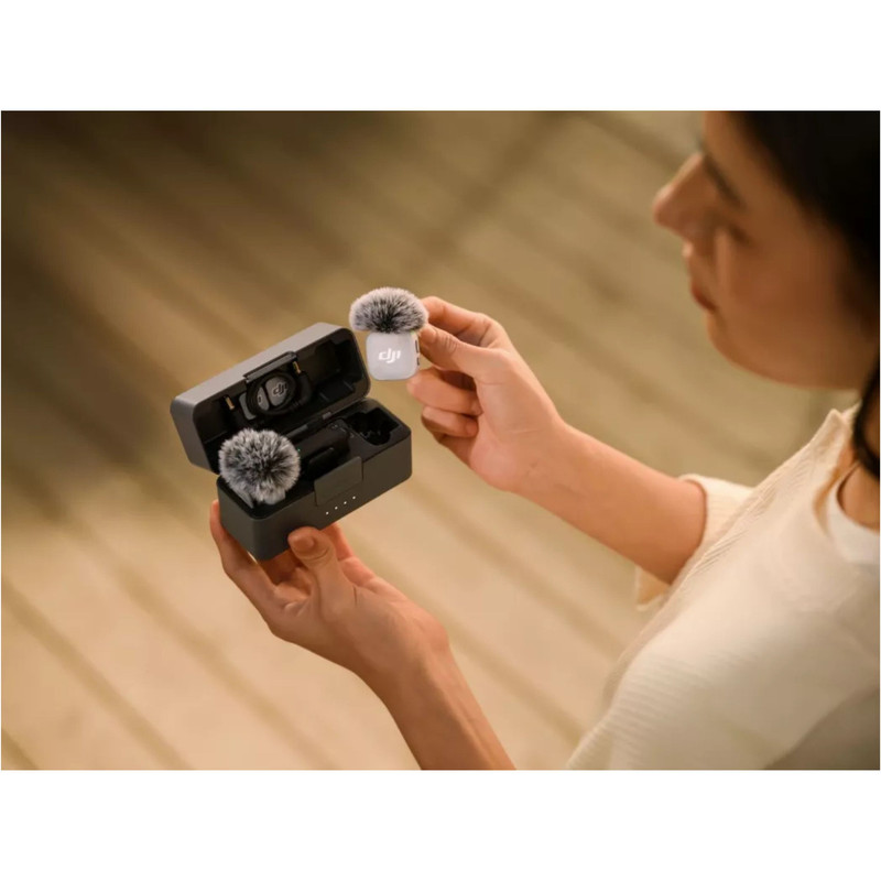 میکروفن یقه ای دی جی آی مدل DJI Mic Mini 2 (2 TX + 1 RX + Charging Case) با درگاه اتصال USB Type-C