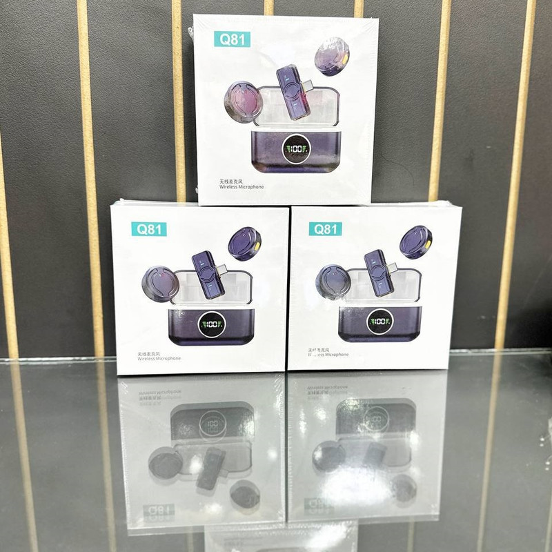 ست میکروفن بی سیم مدل Q81 با درگاه اتصال usb type c