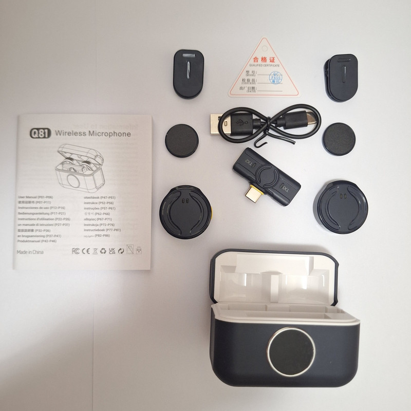ست میکروفن بی سیم مدل Q81 با درگاه اتصال usb type c